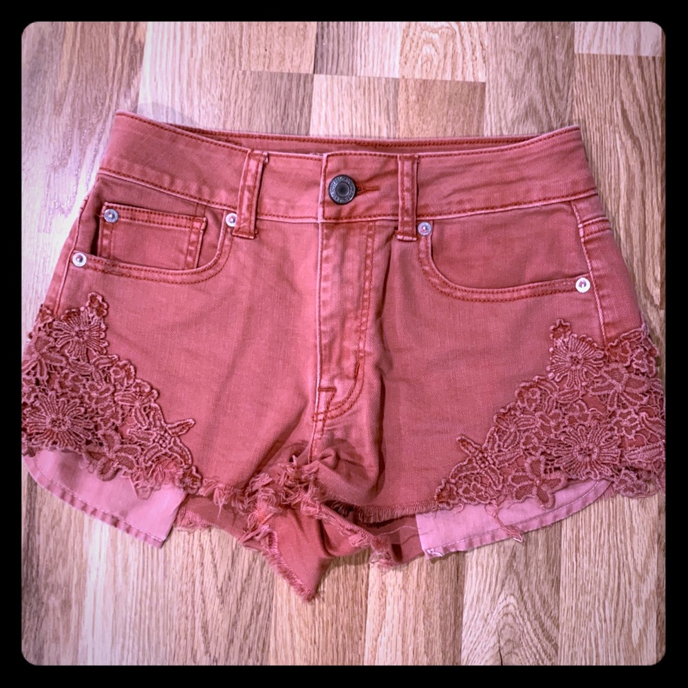 American Eagle Hi Rise Denim Shorts